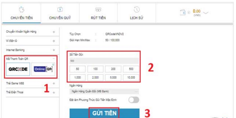 KUBET Nạp tiền: Hướng dẫn gửi tiền dành cho hội viên mới 2 Người chơi cần chú ý hạn mức KUBET nạp tiền tối thiểu và tối đa